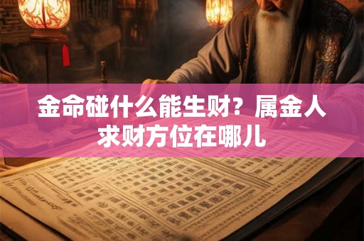 金命碰什么能生财？属金人求财方位在哪儿