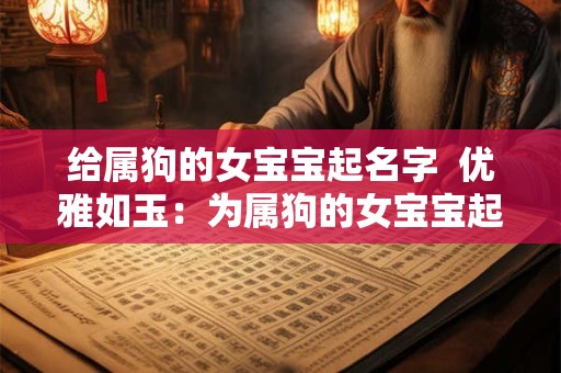 给属狗的女宝宝起名字  优雅如玉：为属狗的女宝宝起名