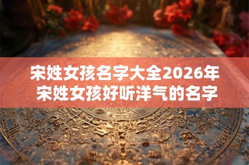 宋姓女孩名字大全2026年 宋姓女孩好听洋气的名字