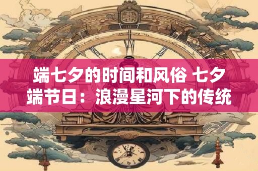 端七夕的时间和风俗 七夕端节日：浪漫星河下的传统盛宴