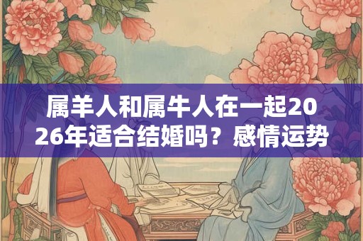 属羊人和属牛人在一起2026年适合结婚吗？感情运势如何？