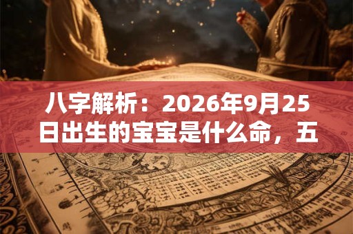 八字解析：2026年9月25日出生的宝宝是什么命，五行缺什么