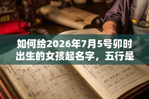 如何给2026年7月5号卯时出生的女孩起名字，五行是什么？