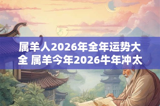 属羊人2026年全年运势大全 属羊今年2026牛年冲太岁命运如何