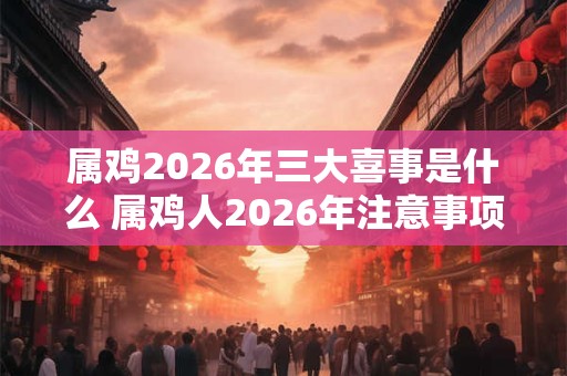 属鸡2026年三大喜事是什么 属鸡人2026年注意事项