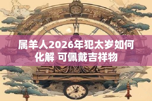 属羊人2026年犯太岁如何化解 可佩戴吉祥物
