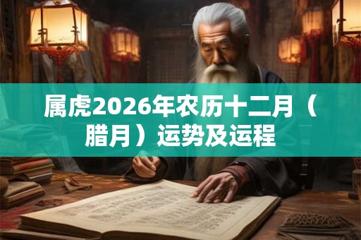 属虎2026年农历十二月（腊月）运势及运程
