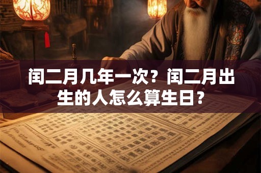 闰二月几年一次？闰二月出生的人怎么算生日？