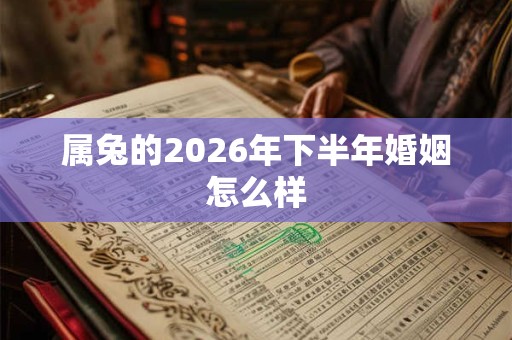 属兔的2026年下半年婚姻怎么样