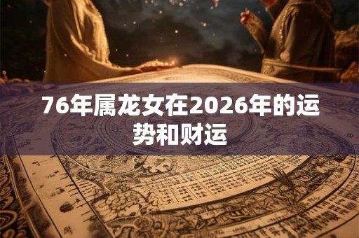 76年属龙女在2026年的运势和财运