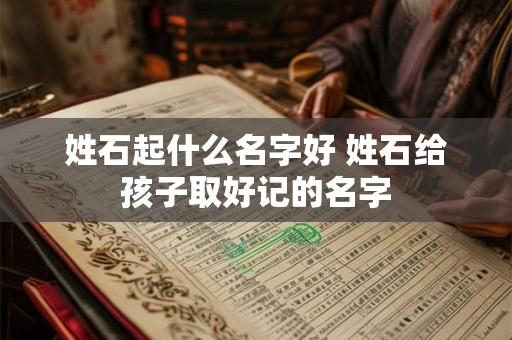 姓石起什么名字好 姓石给孩子取好记的名字
