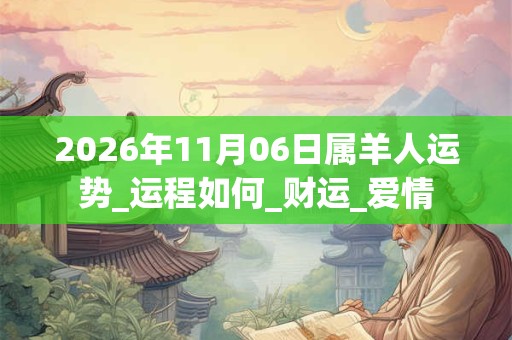 2026年11月06日属羊人运势_运程如何_财运_爱情