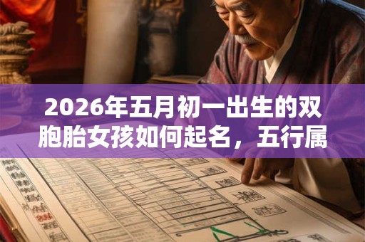 2026年五月初一出生的双胞胎女孩如何起名，五行属什么