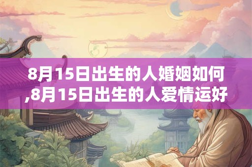 8月15日出生的人婚姻如何,8月15日出生的人爱情运好吗