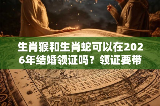 生肖猴和生肖蛇可以在2026年结婚领证吗？领证要带什么？