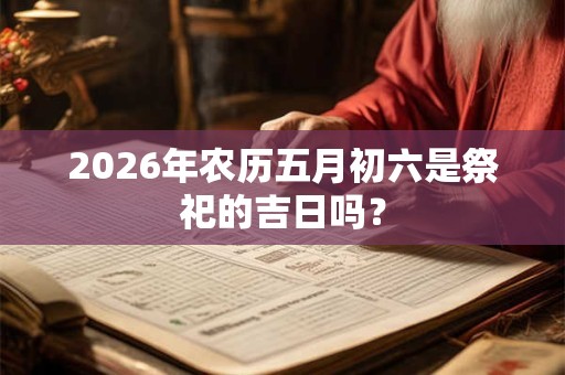 2026年农历五月初六是祭祀的吉日吗？