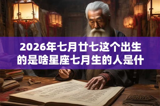 2026年七月廿七这个出生的是啥星座七月生的人是什么星座