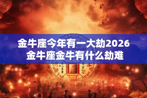 金牛座今年有一大劫2026 金牛座金牛有什么劫难