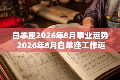 白羊座2026年8月事业运势 2026年8月白羊座工作运程详解
