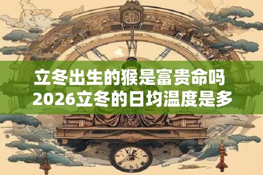 立冬出生的猴是富贵命吗 2026立冬的日均温度是多少