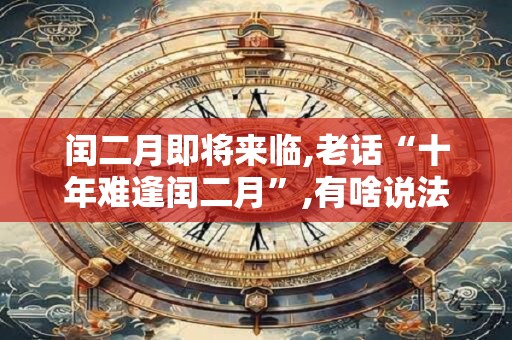 闰二月即将来临,老话“十年难逢闰二月”,有啥说法？要注意什么