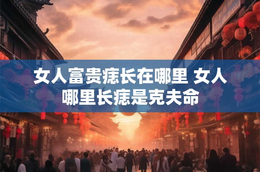 女人富贵痣长在哪里 女人哪里长痣是克夫命