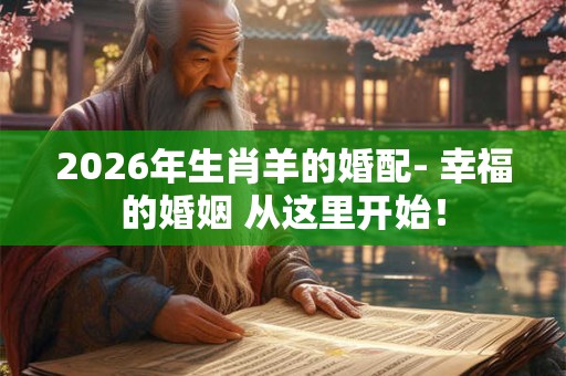 2026年生肖羊的婚配- 幸福的婚姻 从这里开始！