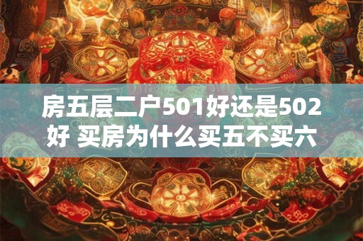 房五层二户501好还是502好 买房为什么买五不买六