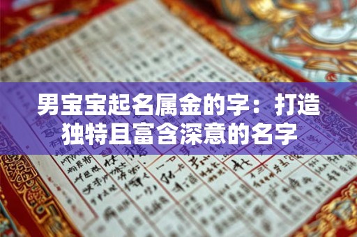 男宝宝起名属金的字：打造独特且富含深意的名字