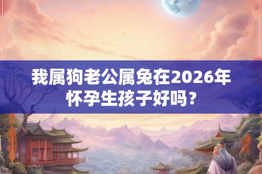 我属狗老公属兔在2026年怀孕生孩子好吗？