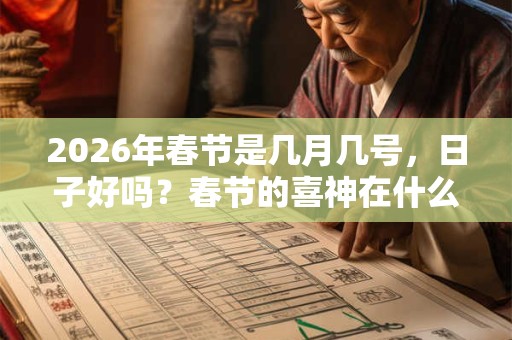 2026年春节是几月几号，日子好吗？春节的喜神在什么方位？