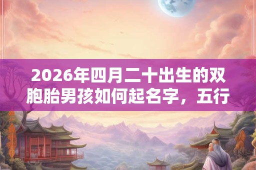 2026年四月二十出生的双胞胎男孩如何起名字，五行属什么
