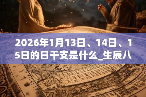 2026年1月13日、14日、15日的日干支是什么_生辰八字