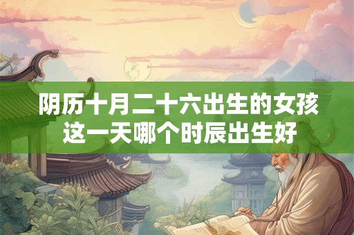 阴历十月二十六出生的女孩 这一天哪个时辰出生好