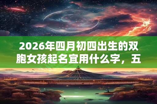 2026年四月初四出生的双胞女孩起名宜用什么字，五行属什么