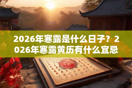 2026年寒露是什么日子？2026年寒露黄历有什么宜忌内容？
