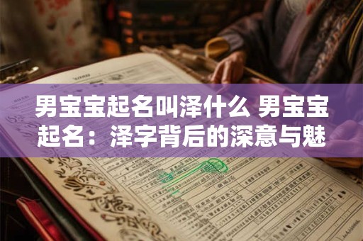 男宝宝起名叫泽什么 男宝宝起名：泽字背后的深意与魅力