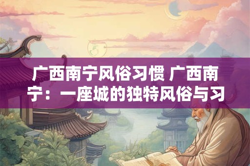 广西南宁风俗习惯 广西南宁：一座城的独特风俗与习惯