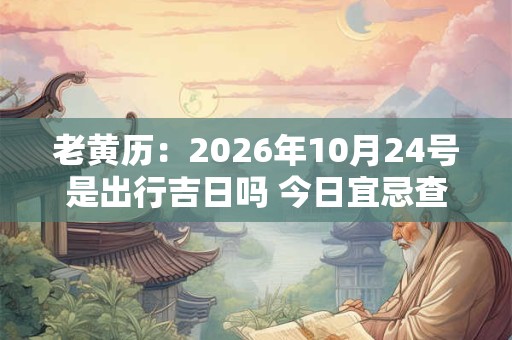 老黄历：2026年10月24号是出行吉日吗 今日宜忌查询