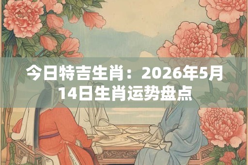 今日特吉生肖：2026年5月14日生肖运势盘点