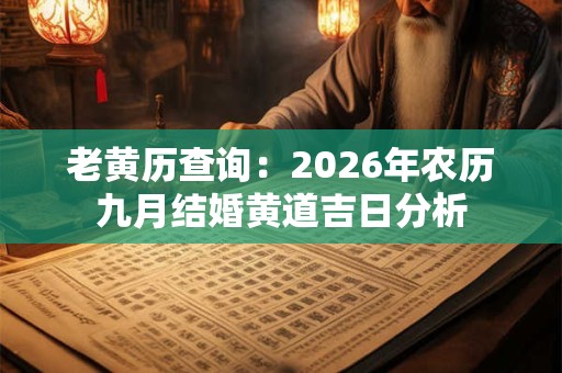 老黄历查询：2026年农历九月结婚黄道吉日分析