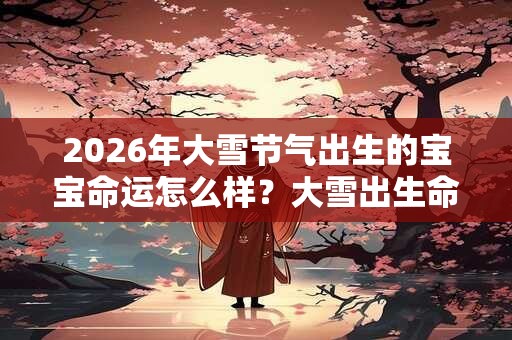 2026年大雪节气出生的宝宝命运怎么样？大雪出生命运解析
