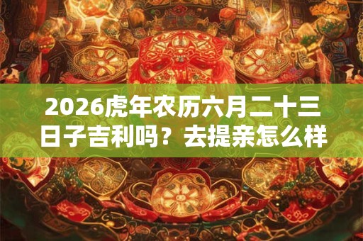 2026虎年农历六月二十三日子吉利吗？去提亲怎么样？