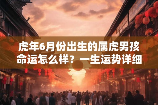 虎年6月份出生的属虎男孩命运怎么样？一生运势详细解析！