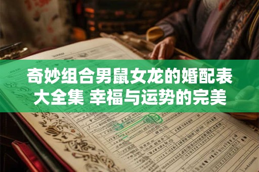 奇妙组合男鼠女龙的婚配表大全集 幸福与运势的完美融合！