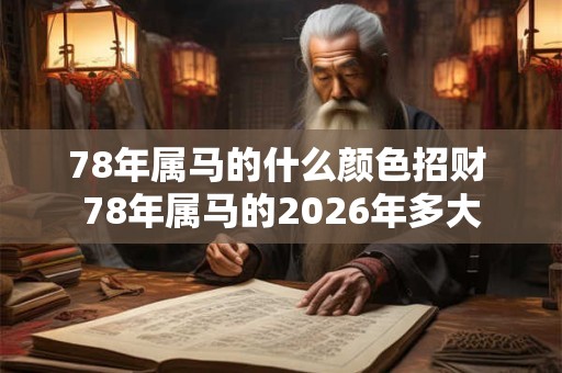78年属马的什么颜色招财 78年属马的2026年多大