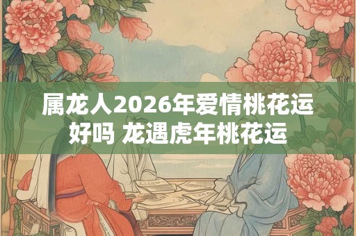 属龙人2026年爱情桃花运好吗 龙遇虎年桃花运