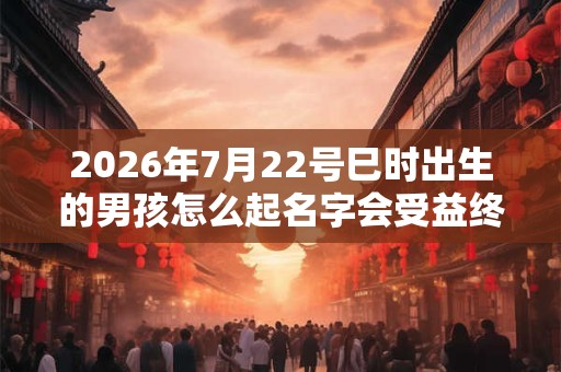 2026年7月22号巳时出生的男孩怎么起名字会受益终生