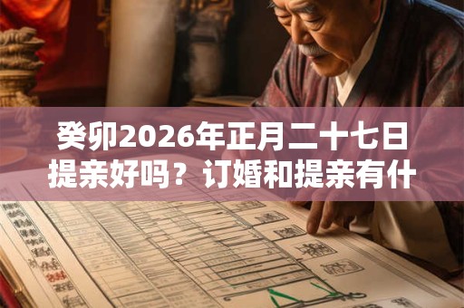 癸卯2026年正月二十七日提亲好吗？订婚和提亲有什么区别？