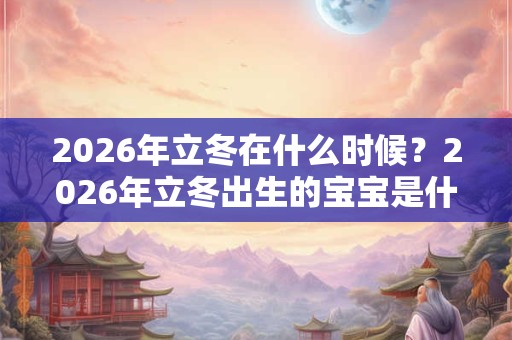 2026年立冬在什么时候？2026年立冬出生的宝宝是什么星座？